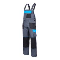 HLAČE Z NARAMNICAMI SIVO-MOD. 100%BOM. 190G L(52) LAHTI L4060452