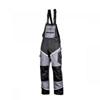 HLAČE Z NARAMNICAMI REFL. TRAKOVI, ČRNO-SIVI, 2XL LAHTI L4061305