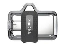 SanDisk MICRO USB & USB DISK 32GB ULTRA DUAL, 3.0, srebrno-črn, drsni priključek