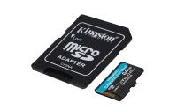 Kingston SDXC micro 64GB Canvas Go Plus, 170/70MB/s, C10, UHS-I, U3, V30, A2, adapter