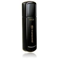Transcend USB DISK 64GB JF 350, 2.0, črn, s pokrovčkom