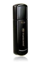 Transcend USB DISK 16GB JF 350, 2.0, črn, s pokrovčkom