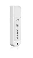 Transcend USB DISK 32GB JF 370, 2.0, bel, s pokrovčkom