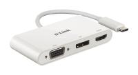 D-Link DLINK 3-v-1 adapter USB-C HDMI / VGA / DisplayPort